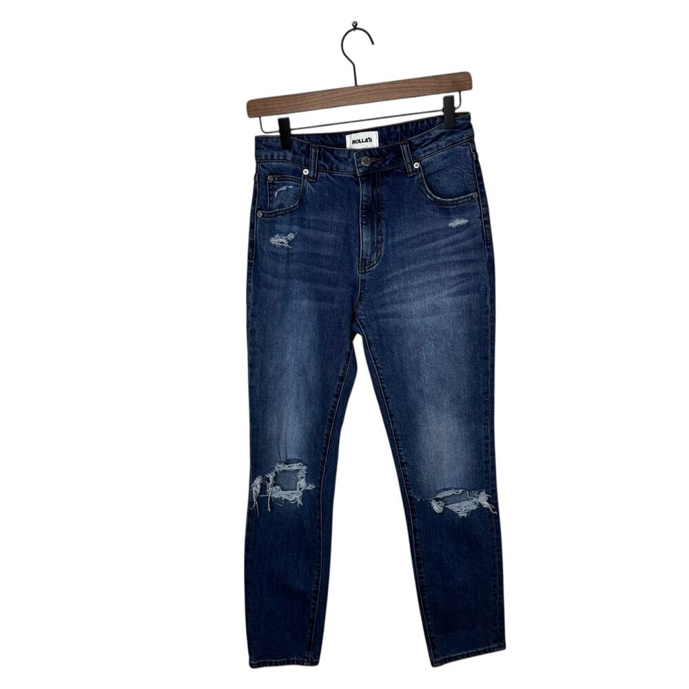 ROLLAS Miller Mid High Rise Slim Denim Jeans in G'day Mate size 26